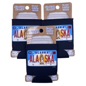 3 can/bottle koozies holders, keeps drinks cold